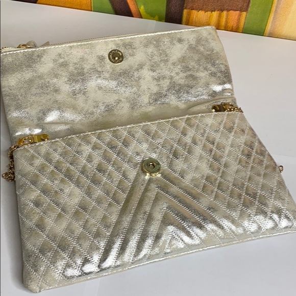 Fun Silver Fold Over Clutch - Picture 3 of 5